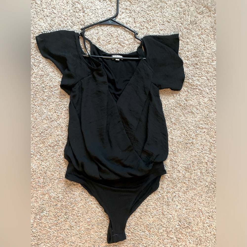 Black Wrap Bodysuit